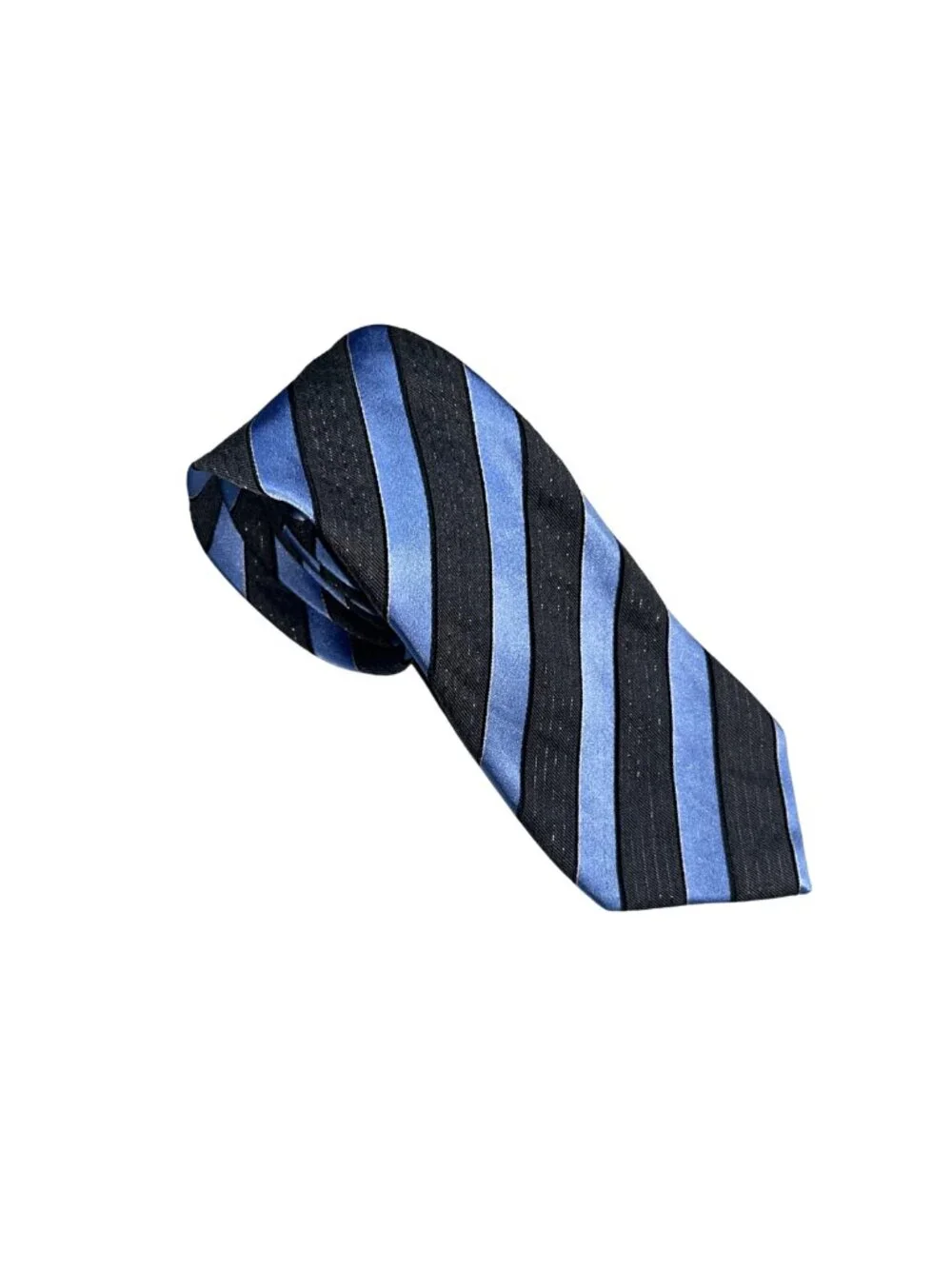 DKNY Blue Black Striped Silk Tie Classic Men's Necktie 3.25